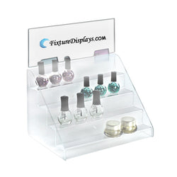 FixtureDisplays? Clear Acrylic 4-Tier Counter Step Display - 12 100958
