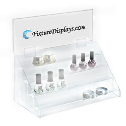 FixtureDisplays? Clear Acrylic 4-Tier Counter Step Display - 16 inches 100959