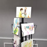 32 Adjustable Pockets Greeting Card DVD CD BOOK Display Rack 4X6 5X7 7X5 8.5X8