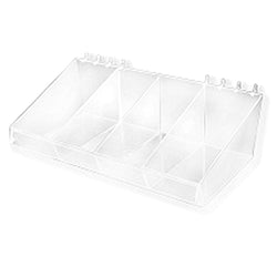 FixtureDisplays? Pack of 4 Clear Acrylic Large Divider Bins 100965