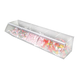 FixtureDisplays?  Clear Plaxiglass Acrylic 6 Compartment Divided Candy Dispenser 100975