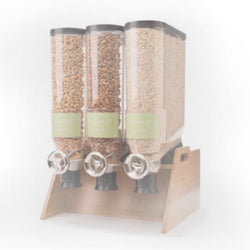 FixtureDisplays? Three 3.5-Gallon Dispensers on a Bamboo Stand 100988