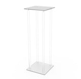 9X9X30 Clear Acrylic Riser Plexiglass Pedestal Display Podium Glorifier Flower 10098