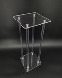 9X9X30 Clear Acrylic Riser Plexiglass Pedestal Display Podium Glorifier Flower 10098