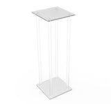 9X9X30 Clear Acrylic Riser Plexiglass Pedestal Display Podium Glorifier Flower 10098