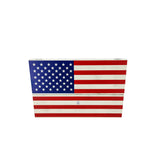 American Flag Concealed Gun Cabinet Safe Wall Mount Art Decor Metal Wood w/ Lock