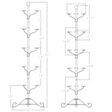 5-Tier 15 Hat Rotating Hat Display Rack Standing Headwear Wig Floor Organizer 10101