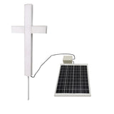 FixtureDisplays® 39" Solar LED Lighted Cross, Powered by Sunlight, Perfect for Cemetery, Memorial, or Church Sign 10105+10107