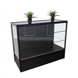 FixtureDisplays? Black Aluminum Showcase Full Vision 48 Inch Frame Shelf Retail Store Display Cabinet 10111