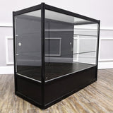 FixtureDisplays? Black Aluminum Showcase Full Vision 48 Inch Frame Shelf Retail Store Display Cabinet 10111