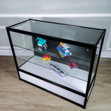 FixtureDisplays? Black Aluminum Showcase Full Vision 48 Inch Frame Shelf Retail Store Display Cabinet 10111