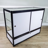 FixtureDisplays? Black Aluminum Showcase Full Vision 48 Inch Frame Shelf Retail Store Display Cabinet 10111