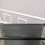 FixtureDisplays? Black Aluminum Showcase Full Vision 48 Inch Frame Shelf Retail Store Display Cabinet 10111