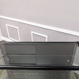 FixtureDisplays? Black Aluminum Showcase Full Vision 48 Inch Frame Shelf Retail Store Display Cabinet 10111