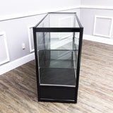 FixtureDisplays? Black Aluminum Showcase Full Vision 48 Inch Frame Shelf Retail Store Display Cabinet 10111
