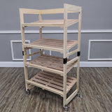 Bread Rack with Angled Shelves Wooden Display Rack Bread Store Rack 30X18X55