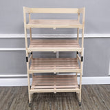 Bread Rack with Angled Shelves Wooden Display Rack Bread Store Rack 30X18X55