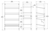 Bread Rack with Angled Shelves Wooden Display Rack Bread Store Rack 30X18X55