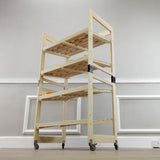 Bread Rack with Angled Shelves Wooden Display Rack Bread Store Rack 30X18X55