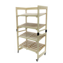 Bread Rack with Angled Shelves Wooden Display Rack Bread Store Rack 30X18X55