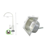 Stainless Steel Sink w/ 360° Swivel Faucet Single Handle SUS 304 Kitchen Combo 10122-SINK+10122-FAUCET