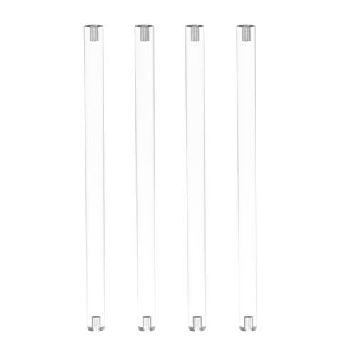 12mm (nominal 1/2") Diameter X 12" Long M6 x 1.0mm pitch Threaded Acrylic Rod Plexiglass Stick 10133-12"