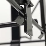 64 Adjustable Pockets Display Rack 5x7 7x5 up to 9.3 Wide X 8 Tall Cards, 1.27 deep Pockets, Double Tier Greeting Post Card Christmas Holiday Spinning Rack Stand Black 11603 M BLK