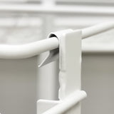 64 Adjustable Pockets Display Rack 5x7 7x5 up to 9.3 Wide X 8 Tall Cards, 1.27 deep Pockets, Double Tier Greeting Post Card Christmas Holiday Spinning Rack Stand White 10139-WHITE