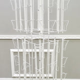 64 Adjustable Pockets Display Rack 5x7 7x5 up to 9.3 Wide X 8 Tall Cards, 1.27 deep Pockets, Double Tier Greeting Post Card Christmas Holiday Spinning Rack Stand White 10139-WHITE