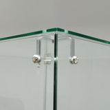 18.1X18.1X72.5 Glass Showcase Display Tower Cabinet 5-Tier Shelf Floor Stand 10142