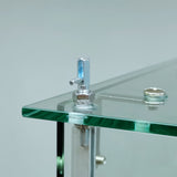 18.1X18.1X72.5 Glass Showcase Display Tower Cabinet 5-Tier Shelf Floor Stand 10142