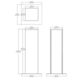 12X12X41" Brown Metal Pedestal Display Glorifier Riser Stand Highend Sculpture 10143