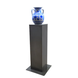 12X12X41" Brown Metal Pedestal Display Glorifier Riser Stand Highend Sculpture 10143