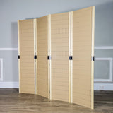 4 Panels 5 FT PegBoard Room Divider Folding Privacy Screen 10144