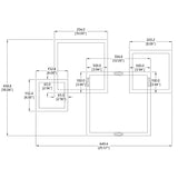 FixtureDisplays? Wall Mount Cube Set Intersecting Shelves White 10151