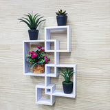 FixtureDisplays? Wall Mount Cube Set Intersecting Shelves White 10151
