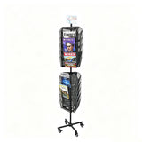 30 Pocket Mesh File Holder Magazine Rotating Rack Literature Display Floor Stand 10156