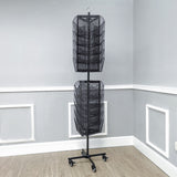 30 Pocket Mesh File Holder Magazine Rotating Rack Literature Display Floor Stand 10156