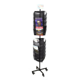 30 Pocket Mesh File Holder Magazine Rotating Rack Literature Display Floor Stand 10156