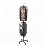 30 Pocket Mesh File Holder Magazine Rotating Rack Literature Display Floor Stand 10156