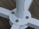 FixtureDisplays? Bucket Rotating Display Rack, White Metal Retail Rack Can Hold (but not including) 24 Plastic Clear Bin 10157