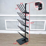 10-Pair Boots Rack 5 Tier Organizer Floor Standing Door Mount Wallmount 10159