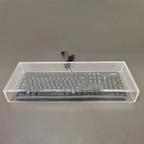 Clear Acrylic Plexiglass Keyboard Cover 20X7.8X2.5, five sided tray organizer 10160