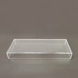 Clear Acrylic Plexiglass Keyboard Cover 20X7.8X2.5, five sided tray organizer 10160