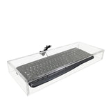 Clear Acrylic Plexiglass Keyboard Cover 20X7.8X2.5, five sided tray organizer 10160