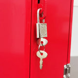 4.2X4.2X11" Red Mini Metal Locker with Key Lock Small Personal Storage Cabinet 10161-new