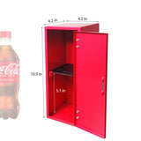 4.2X4.2X11" Red Mini Metal Locker with Key Lock Small Personal Storage Cabinet 10161-new