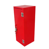 4.2X4.2X11" Red Mini Metal Locker with Key Lock Small Personal Storage Cabinet 10161-new