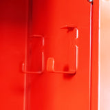 Mini Metal Locker With Key And Lock Red 4.2X4.2X11" Great For Kids Treasure Box 10161