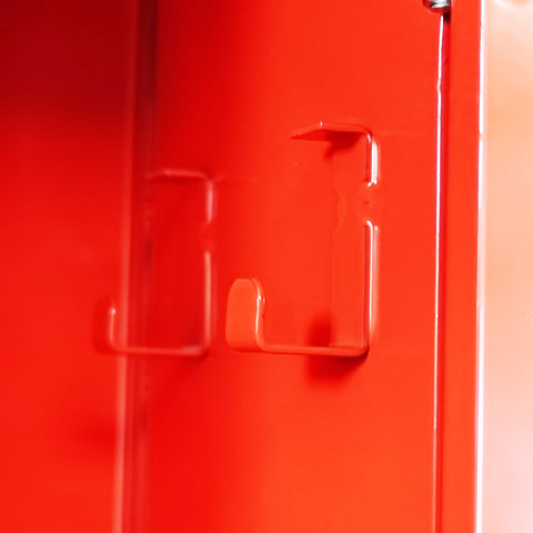 Mini Metal Locker With Key And Lock Red 4.2X4.2X11